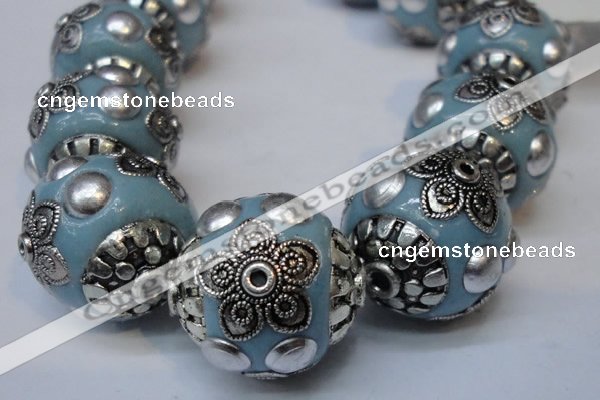 CIB223 18mm round fashion Indonesia jewelry beads wholesale