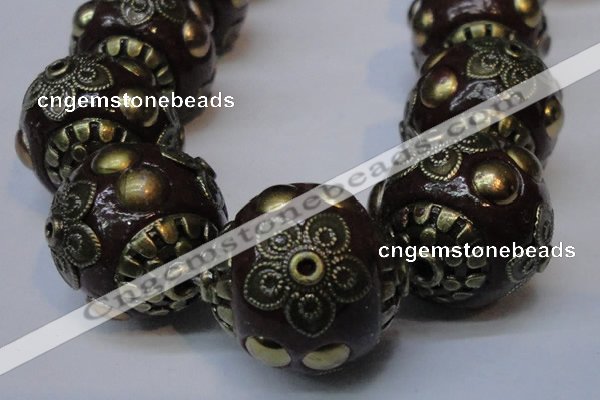 CIB225 18mm round fashion Indonesia jewelry beads wholesale