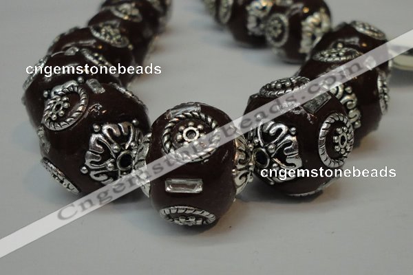 CIB228 18mm round fashion Indonesia jewelry beads wholesale