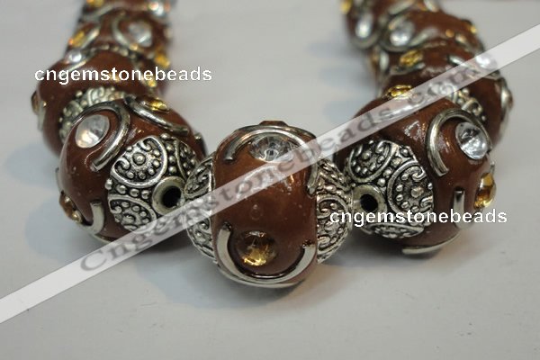 CIB236 15mm round fashion Indonesia jewelry beads wholesale