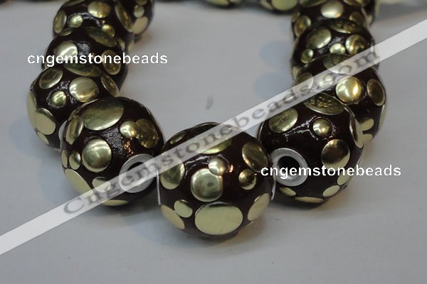 CIB246 18mm round fashion Indonesia jewelry beads wholesale