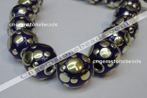 CIB247 18mm round fashion Indonesia jewelry beads wholesale