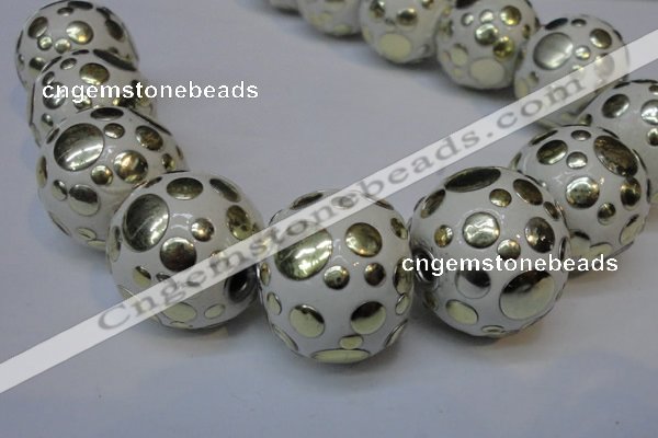 CIB250 22mm round fashion Indonesia jewelry beads wholesale