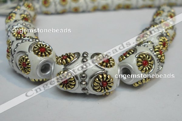 CIB295 14*22mm drum fashion Indonesia jewelry beads wholesale