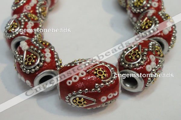 CIB300 15*20mm drum fashion Indonesia jewelry beads wholesale