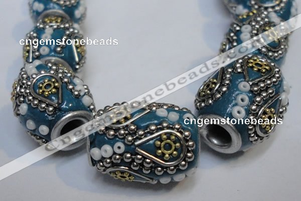 CIB301 15*20mm drum fashion Indonesia jewelry beads wholesale