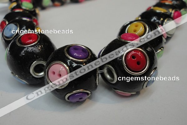 CIB352 20mm round fashion Indonesia jewelry beads wholesale