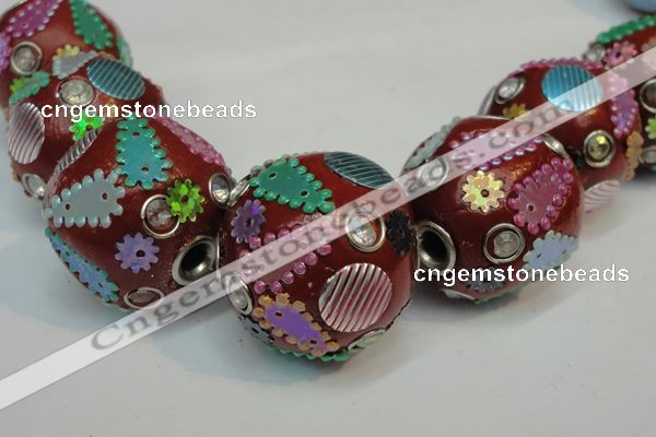 CIB361 23mm round fashion Indonesia jewelry beads wholesale