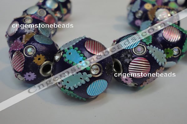 CIB362 23mm round fashion Indonesia jewelry beads wholesale