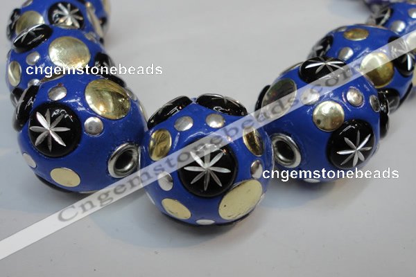 CIB365 23mm round fashion Indonesia jewelry beads wholesale