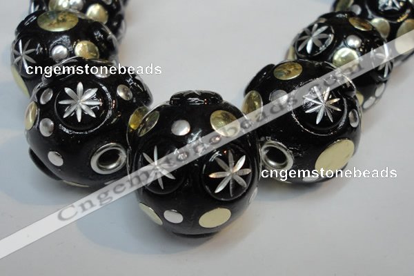 CIB367 23mm round fashion Indonesia jewelry beads wholesale