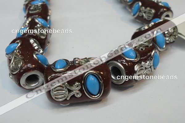 CIB370 15*25mm drum fashion Indonesia jewelry beads wholesale