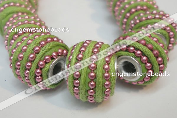 CIB471 14*14mm drum fashion Indonesia jewelry beads wholesale