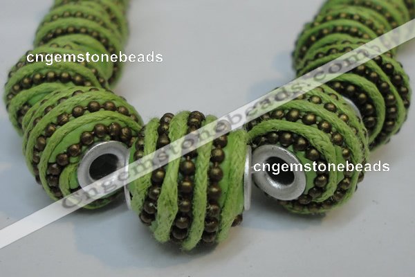 CIB472 14*14mm drum fashion Indonesia jewelry beads wholesale