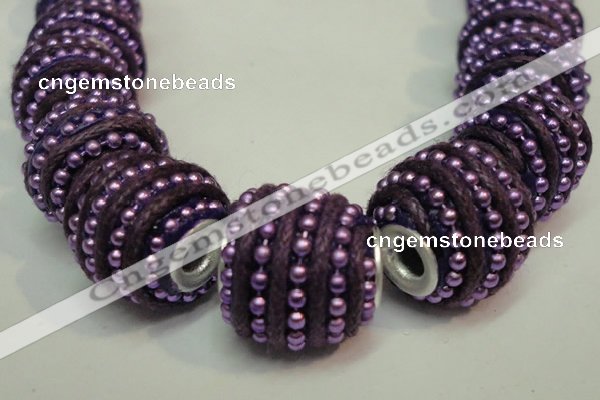 CIB474 14*14mm drum fashion Indonesia jewelry beads wholesale