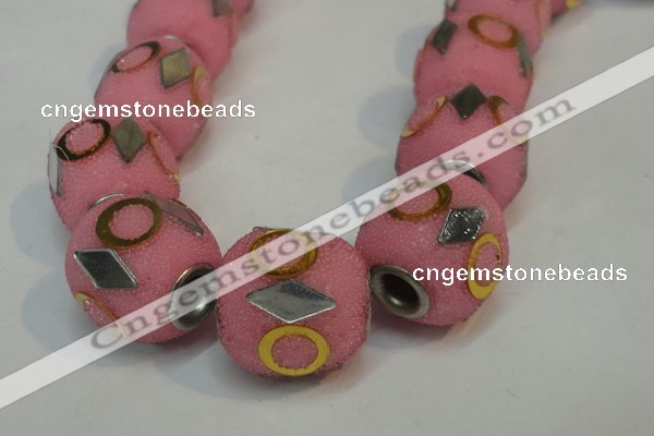 CIB481 15*16mm drum fashion Indonesia jewelry beads wholesale