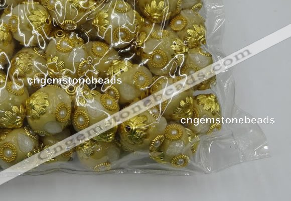 CIB531 22mm round fashion Indonesia jewelry beads wholesale