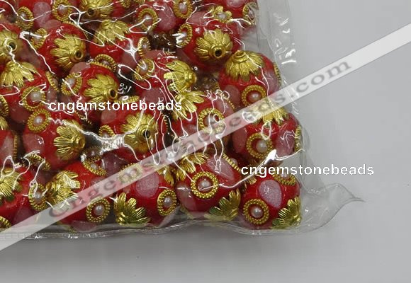 CIB534 22mm round fashion Indonesia jewelry beads wholesale