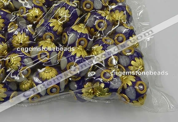 CIB537 22mm round fashion Indonesia jewelry beads wholesale