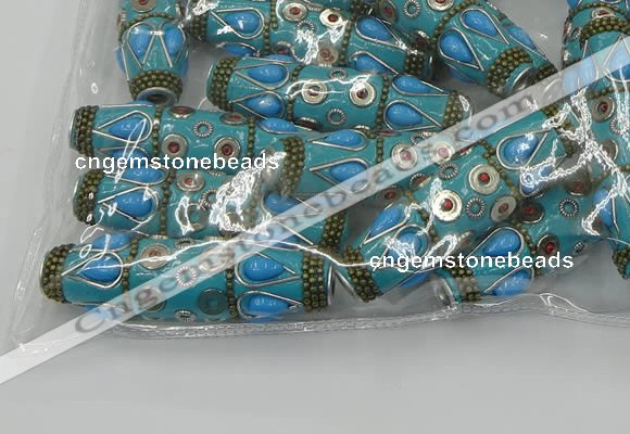 CIB569 16*60mm rice fashion Indonesia jewelry beads wholesale