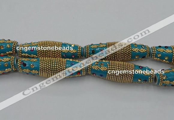 CIB607 16*60mm rice fashion Indonesia jewelry beads wholesale