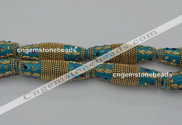 CIB607 16*60mm rice fashion Indonesia jewelry beads wholesale