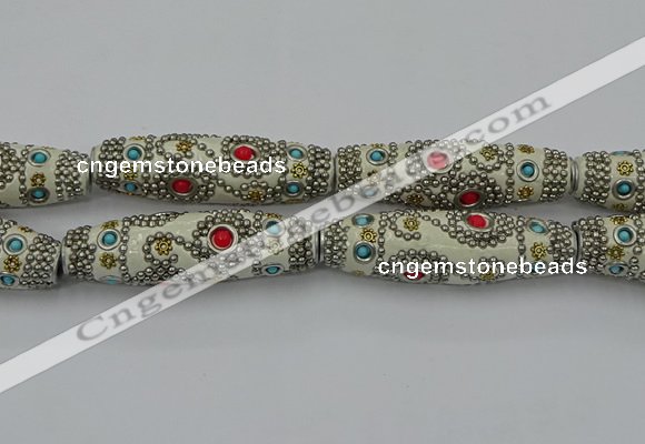 CIB645 16*60mm rice fashion Indonesia jewelry beads wholesale