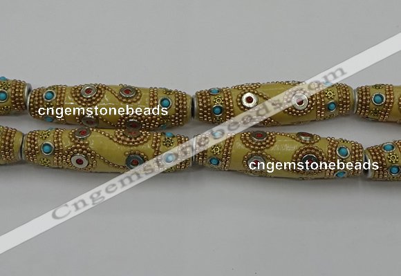 CIB662 16*60mm rice fashion Indonesia jewelry beads wholesale