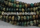 CIJ06 15.5 inches 4*6mm rondelle impression jasper beads wholesale