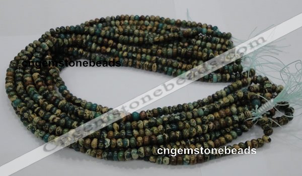 CIJ06 15.5 inches 4*6mm rondelle impression jasper beads wholesale