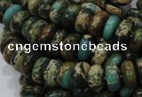 CIJ08 15.5 inches 6*10mm rondelle impression jasper beads wholesale