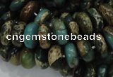 CIJ09 15.5 inches 6*12mm rondelle impression jasper beads wholesale