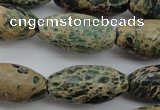 CIJ102 15.5 inches 15*30mm rice impression jasper beads wholesale