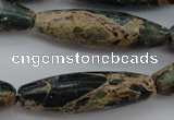 CIJ104 15.5 inches 12*40mm rice impression jasper beads wholesale