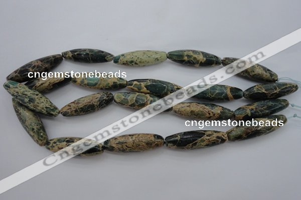 CIJ104 15.5 inches 12*40mm rice impression jasper beads wholesale