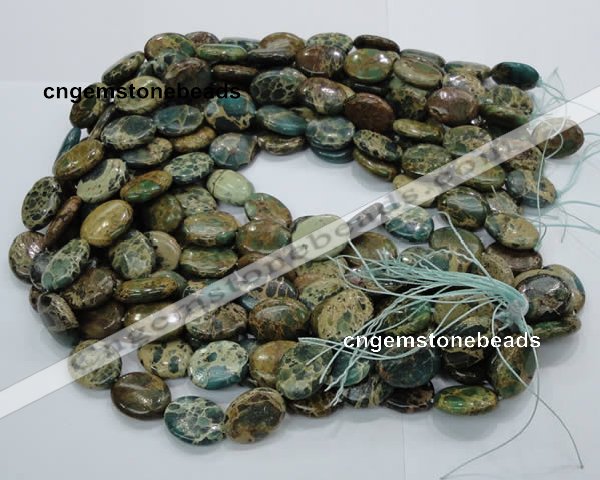 CIJ12 15.5 inches 15*20mm oval impression jasper beads wholesale