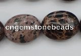 CIJ123 15.5 inches 13*18mm oval dyed impression jasper beads wholesale