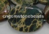 CIJ16 15.5 inches 30*40mm oval impression jasper beads wholesale