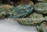 CIJ18 15.5 inches 20*40mm oval impression jasper beads wholesale