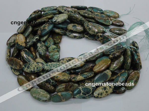 CIJ18 15.5 inches 20*40mm oval impression jasper beads wholesale