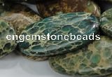 CIJ19 15.5 inches 20*40mm oval impression jasper beads wholesale