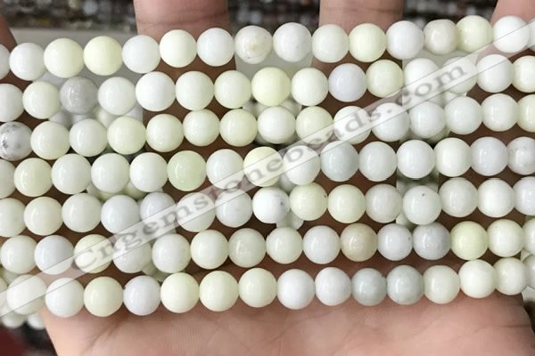 CIJ201 15.5 inches 6mm round ivory jade beads wholesale