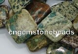 CIJ24 15.5 inches 20*20mm diamond impression jasper beads wholesale