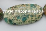 CIJ38 15.5 inches 25*50mm oval impression jasper beads wholesale