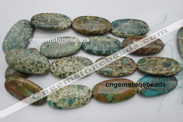 CIJ38 15.5 inches 25*50mm oval impression jasper beads wholesale