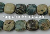 CIJ52 15.5 inches 12*12mm square impression jasper beads wholesale