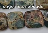 CIJ56 15.5 inches 20*20mm square impression jasper beads wholesale