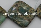 CIJ65 15.5 inches 30*30mm diamond impression jasper beads wholesale