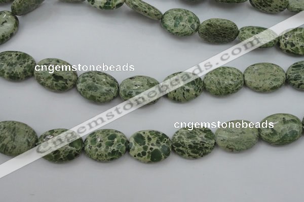 CIJ80 15.5 inches 13*18mm oval impression jasper beads wholesale