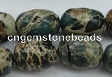 CIJ90 15.5 inches 10*14mm drum impression jasper beads wholesale